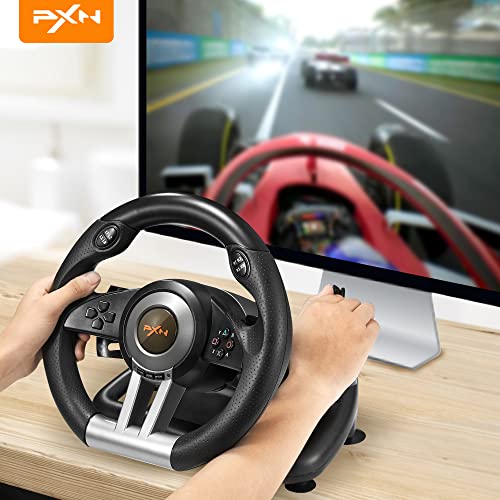 PXN Racing Wheel Gaming Steering Wheel for PC, V3II 180 Degree Driving