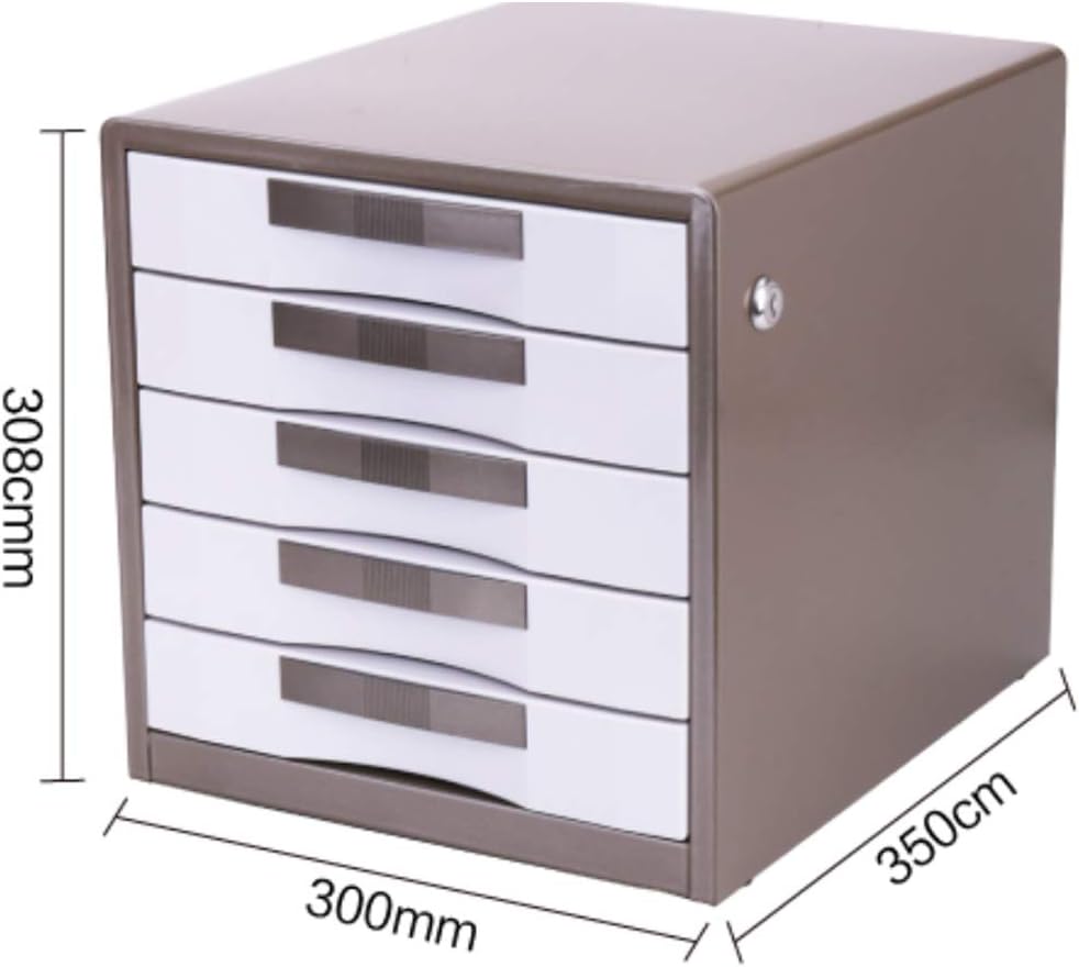 Txyj 5 Layer Lock Metal Desktop File Cabinet Data Cabinet Drawer Storage Cabinet Office Supplies Color Gold Gold Amazon Co Uk Kitchen Home