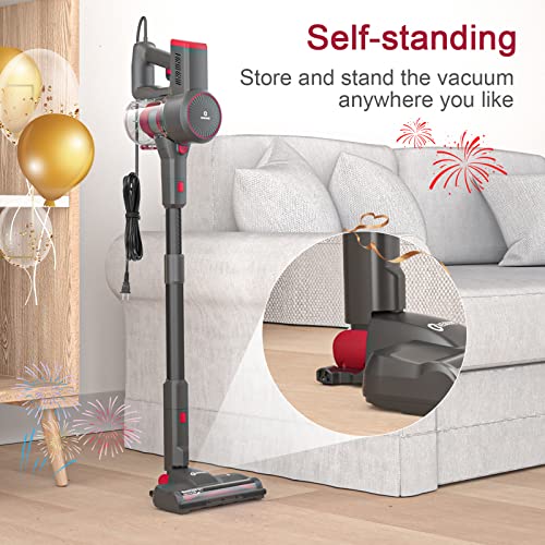 NEQUARE Vacuum Cleaner, 20Kpa Stick Vacuum with SelfStanding, Dual