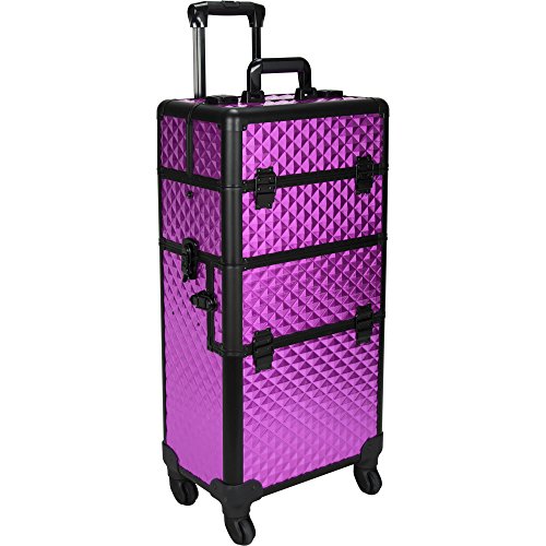 SUNRISE Makeup Case on Wheels 2 in 1 Professional Artist Organizer I3161, 4 Slide and 1