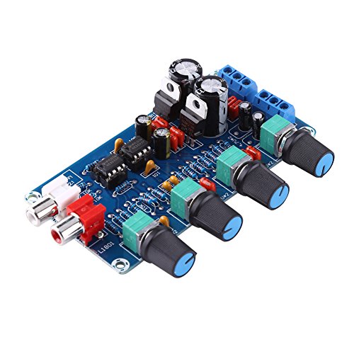 NE5532 HiFi Preamplifier Control Board Module, Asixx HiFi OP-AMP Amplifier NE5532 Preamplifier Volume Tone Control Assembled Board