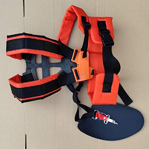 Cabilock Doppel Schultergurt Tragegurt für Motorsense Rasentrimmer Freischneider Rasenmäher Gartenarbeit Zubehör (Orange… – Bild 5