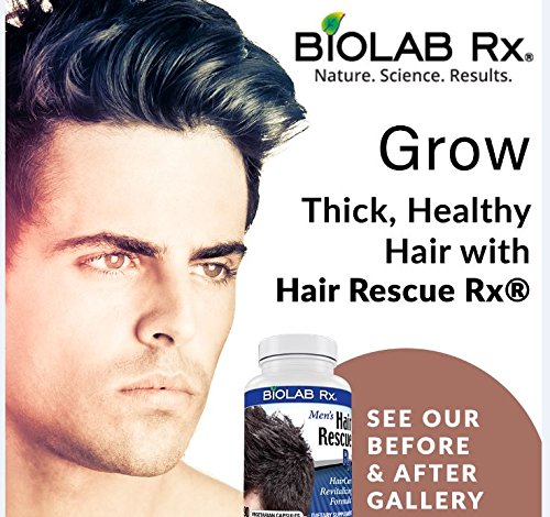 Natural Hair Loss Hair Growth Treatment - Hair Rescue Rx Men - Natural Hair Loss Supplement - Grow Thick Full & Healthy Hair Naturally - Hair Care Hair Loss & Hair Growth Product with Biotin - Thumbnail 5
