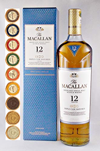 Macallan Triple Cask 12 Jahre Single Malt Whisky + 12 Edelschokoladen in 6 Sorten