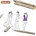 Shuttle Art 18 Pack Ultra Fine Point Tip Micro Line Pens – Waterproof Archival Ink & 11 Colors in 0.3MM Felt Tip - 7 Blacks in Tip Sizes 0.15MM to 0.5MM For Journaling Technical Illustrating Drawing