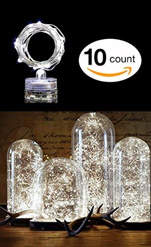 10 PCS Centerpiece Fairy String Lights 6.5FT 20 LEDs | Battery Powered (Incl) | Waterproof | Ultra Bright Flexible for Parties Holiday Wedding DIY (Cool White)