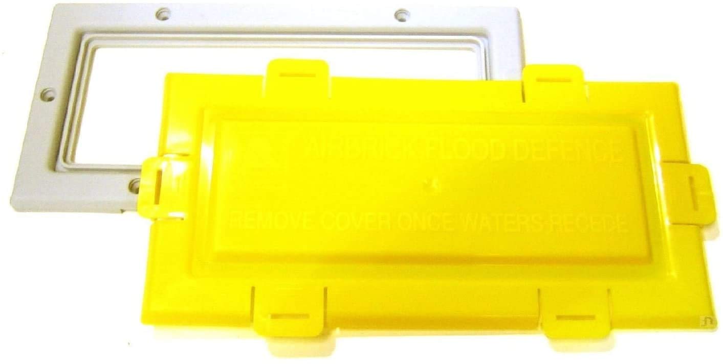 Airbrick Flood Water Defence Protection Cover with White Coloured Frame