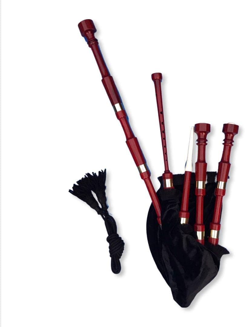 McWilliams Bagpipe, Traditional Scottish Highland Bagpipes For Beginners Adult With Complete Accessories (Rosewood Black)