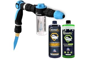 PWC Foam Cannon Sprayer & Engine Flush Mixer to Wash Salt Away | Salt Neutralizing Boat Soap & Jet Ski Wash with SiO2 Surface Protection (EpicWash+) | Jet Ski Motor Flush + Protectant (EpicFlush)