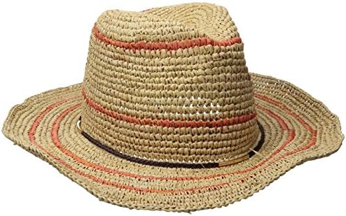 Callanan Women's Striped Raffia Western Hat, Natural, One Size
