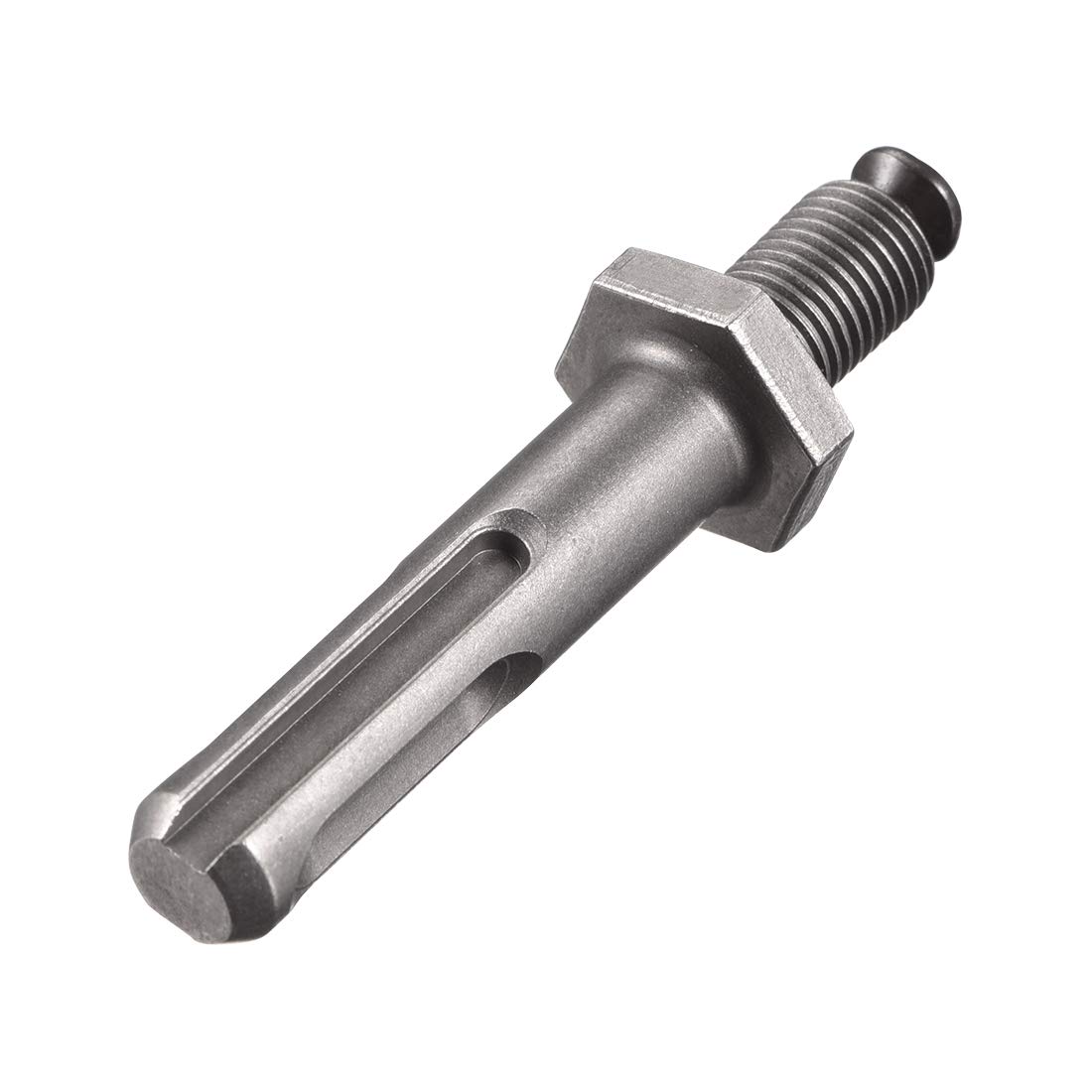 sourcing map 3/8" Drill Chuck Adapter, to 3/8-Inch(M10 x 15mm) Thread Keyless Drill Chuck Adapter Round Shank for Impact Driver
