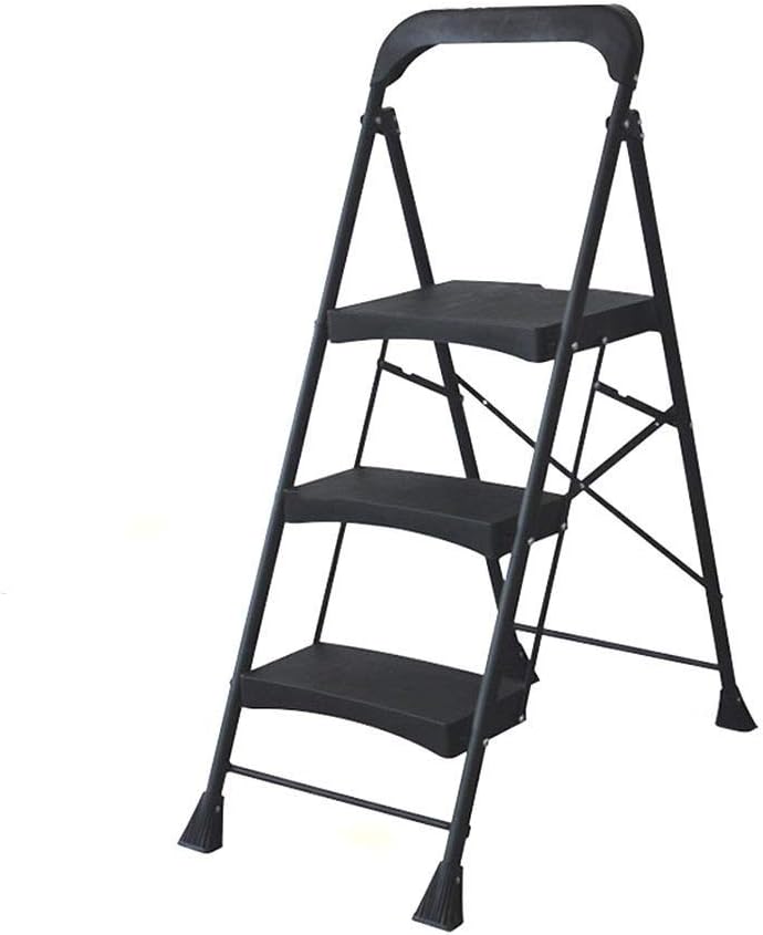 MJY Escalera de Hierro Multipropósito de Tres Escalones, Escalera