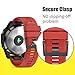ANCOOL for Fenix 5/Fenix 6/Fenix 7 Band 22mm Silicone Watch Band for Fenix 8 Fenix E 47mm/Fenix 5 Plus/Fenix 6 Pro/Fenix 7 Pro/Forerunner 935(Red)