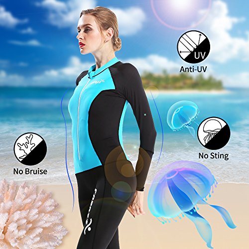 COPOZZ Diving Skin, Men Women Youth Thin Wetsuit Rash Guard Full Body UV Protection for