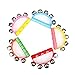 ZUINIUBI Alloy 5 Jingle Bells Sleigh Bells Instrument on Plastic Handle for Baby Kids Random Delivery