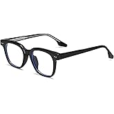 Dollger Square Blue light Glasses for Women Men Oversized Frame Computer Screen Blue light Blocking Eyeglasses Fashion Black Glasses