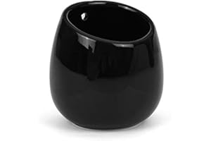 Milltown Merchants Succulent Wall Planters - Wall Vases - Black Ceramic Wall Mounted Planters - Succulent Plant Pots - Hanging Vases for Living Wall (2 Pack/Modern/Black)