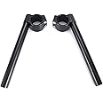 1" handlebar with Φ 41mm Clip-Ons Handlebars replacement Fit for Universal Fork diameter 41mm and bars diameter 1 inch handlebars,Modified Cafe racer Custom Accessories Color Black