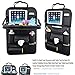 Car Back Seat Organizer with Table Tray for Baby PU Leather Foldable Dining Table Desk SUASI Back Seat Tablet Ipad Holder Tissue Storage Bag Pockets for Kids Travel(1 Pack)