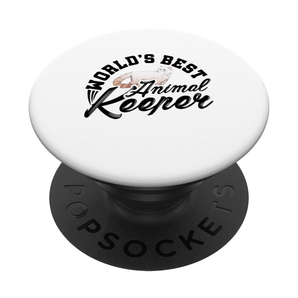 Worl's Best Animal Keeper Animal Lover Zookeeper Zoologist PopSockets Swappable PopGrip — image 1