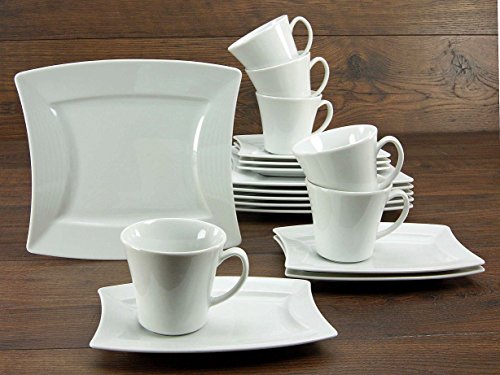 Creatable, 19956, Serie Sailing Weiss, Geschirrset 18 teilig Kaffeeservice, Porzellan, 30.5 x 24 x 32.5 cm, Einheiten – Bild 3