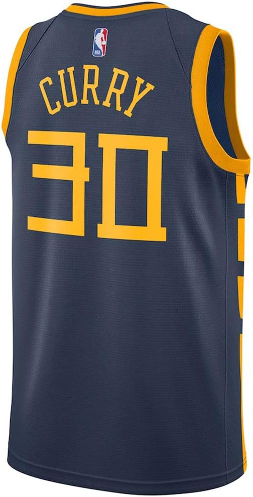 Curry Men's White Blue Warriors Swingman Jersey Shirt 17/18