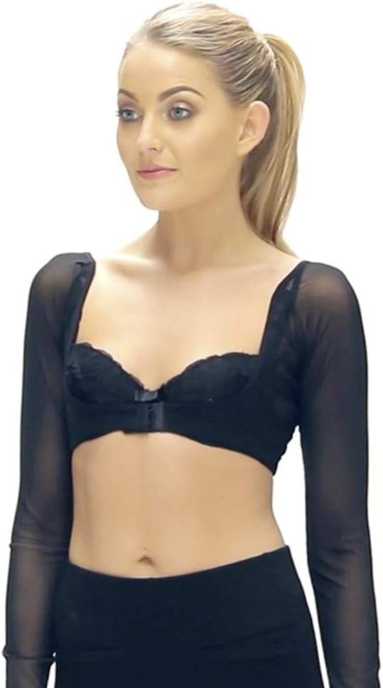 Canopi Secret Detachable Sleeves,Style Solution to Banish Bingo Wings, 100% Bi-Stretch Mesh,Confidence Boosting, Wardrobe Game Changer, (44"(100cm), Black)
