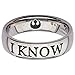 Star Wars I Know Ring Special Edition Premium Gift Couple Han Leia, size 9