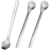 3 Pcs Cat Paw Spoon Stainless Steel Cat Paw Coffee Spoons | Milk Drink Stirring Spoon Cat Cartoon Dessert Spoons Set for Ice Cream Coffee Milkshakes Juice Tea