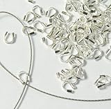 200+ Slightly Larger Wire Guardian Protectors Protector Loops Silver Color Fits .020 .024 Wire or .05mm Cord Like S-lon