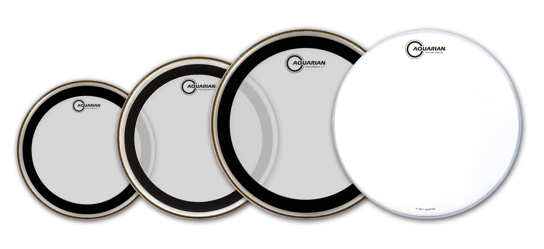 Aquarian PF-A Performance II Series - Double Ply Full Range - Drumheads - 10,12,14 - Prepack