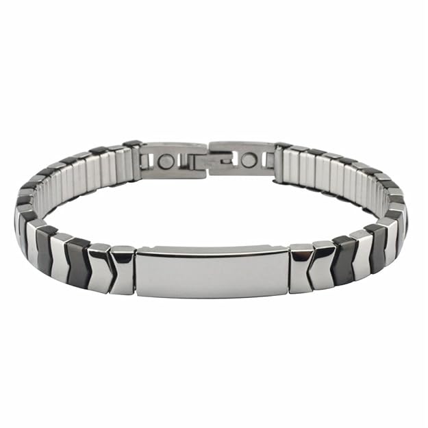 Flexibles edles Vintage Energie Magnetarmband Flex Energetix 4you 566 Magnetix 1232 schwarz silber M L XL