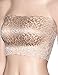 CENG MAU Women's Plus Size Floral Lace Unlined Stretchy Strapless Bandeau Tube Tops See Through Bras