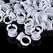 Maxdot 200 Pack Makeup Glue Rings Tattoo Glue Holder Disposable Plastic Nail Art Eyelash Extension Rings