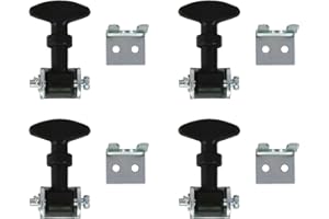 Buyers Products WJ2024 2-1/2 Inch Mini Easy Grip Rubber Hood Catch with Bracket, 4 Pack