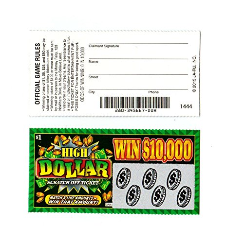 5 PHONY FAKE ALL WINNING SCRATCH OFF LOTTERY TICKETS -JOKE- PRANK- GAG