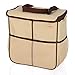 Creathing Leakproof Car Trash Can [3 Gal] Slim Design Garbage Bin– Universal Fit in Cars, Trucks, SUVs, for Floor, Console or Seat Hanging (Beige)