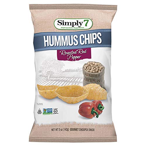 Simply 7 Roasted Red Pepper Hummus Chips, 5 Ounce -- 6 per case.