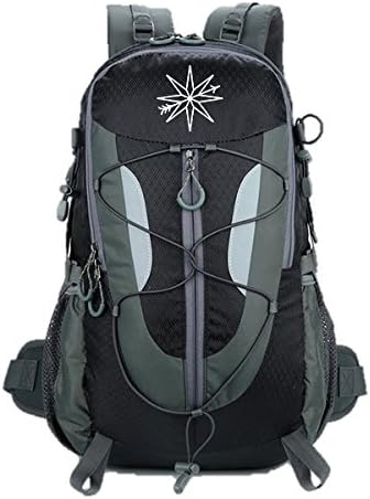 Compass Outdoors water-resistant hiking backpack 30L: Size Medium daypack with water reservoir - for hiking, travel, camping (Black)