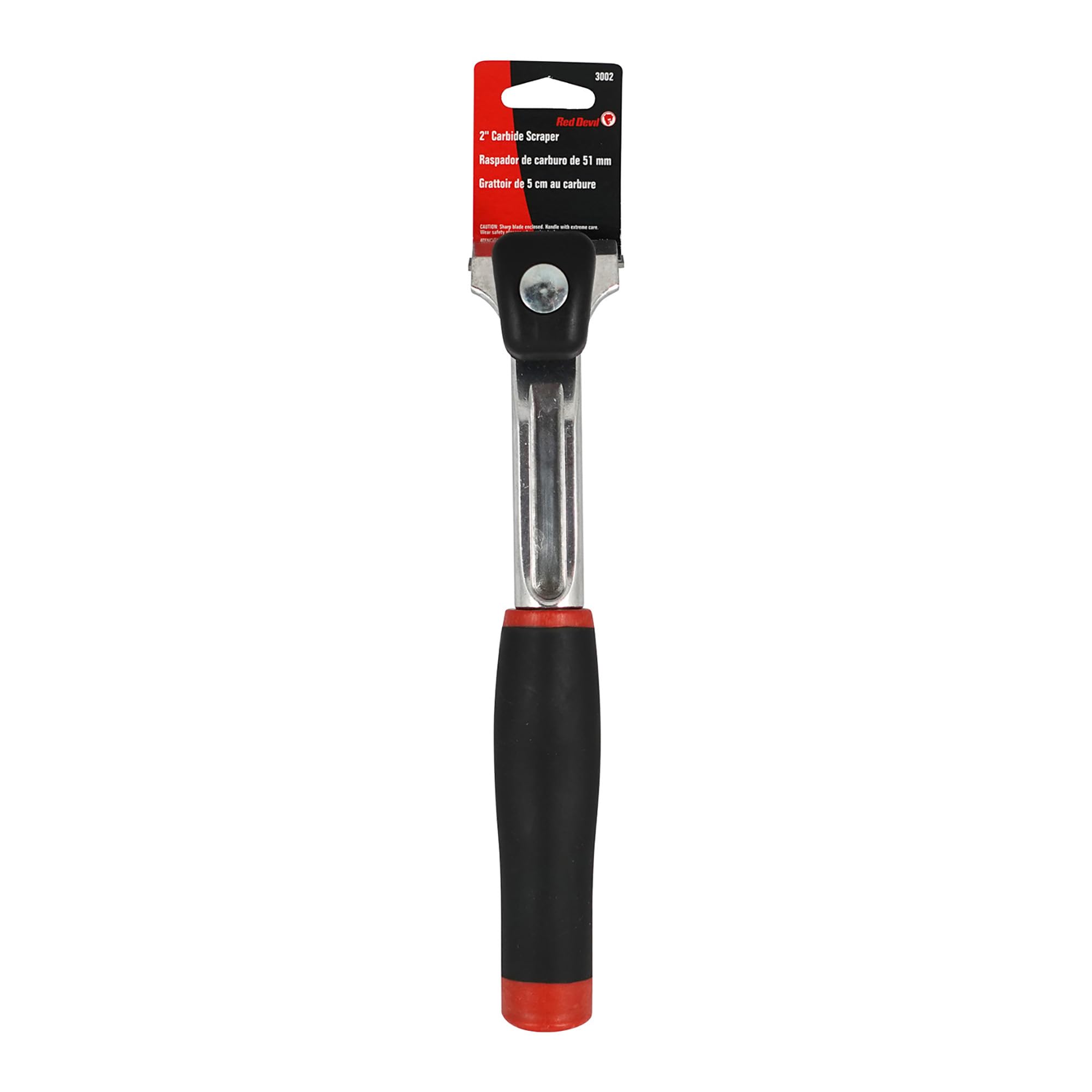 Red Devil 3002 Carbide Soft Grip Wood Scraper, 2", Multi