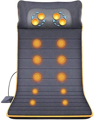フルボディマッサージマット熱背中のマッサージチェアパッドセラピー暖房パッド 背中の痛みリリーフリリーフバックヒップ腰下肢痛のための温水マッサージ マットレスパッド付き