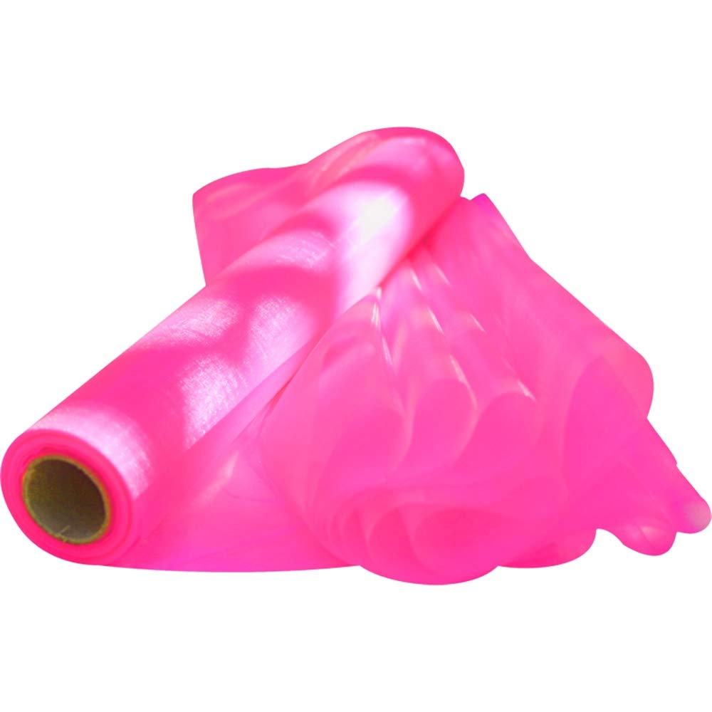 Time to Sparkle 2PCS 26M x 29cm Sheer Organza Roll Sash Fabric Table Runner Sashes Chair Cover Bows Swags Wedding Party (Hot Pink)