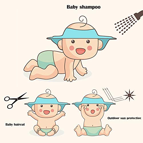 Baby Shower Cap Bath Visor wash Shampoo hat Prevent Water from Entering The Eyes and Ears Bathing tub Head Hair Rinser Shield Protection Kids and Toddler ...