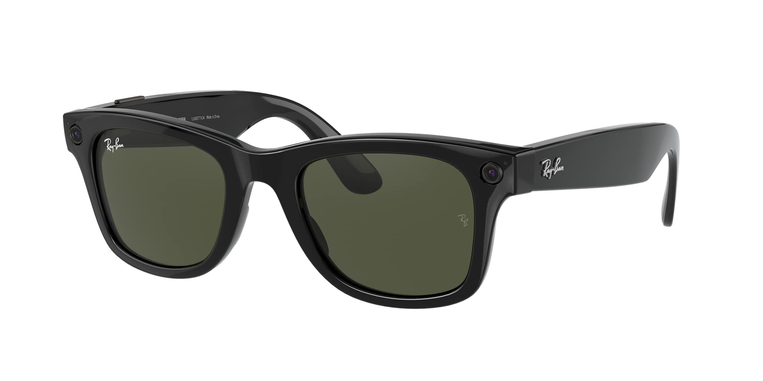 Photo 1 of Ray-Ban Unisex Sunglasses Black Frame, Green Lenses, 53MM