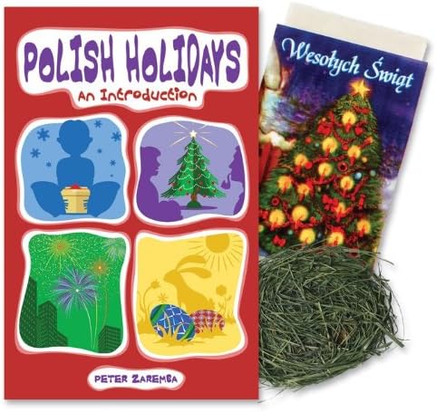 Pack containing Wafers, Bag of Hay, Instrumental Cd with A Koledy-Carols Evening with Stephen Kaminski, 28 Pages Polish Holidays Book Describing Details of Most Popular Polish Holidays