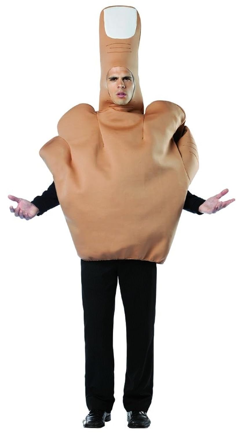 Men's Middle Finger Flip The Bird Halloween Costume Men's Middle Finger Flip The Bird Halloween Costume