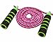 Anna's Rainbow Double Dutch Jump Rope - 14ft Long Skipping Rope for Indoor/Outdoor/Playground - Durable Adjustable 8mm Nylon Cord - Exercise Toy with Lightweight Foam Handles