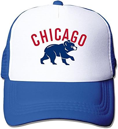 XCarmen Okpk Chicago Cubs Fans Logo Adjustable Grid Baseball Cap Hat Royalblue