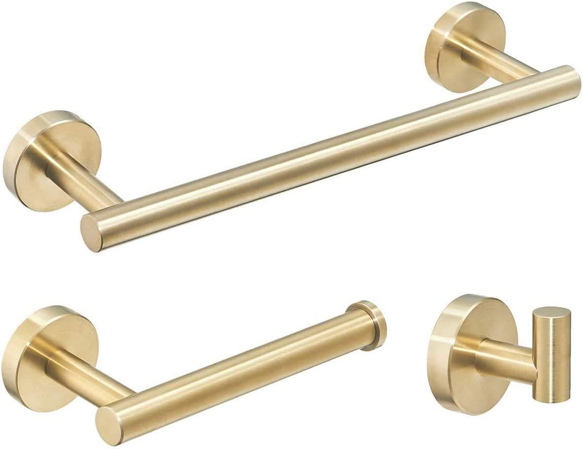 Towel Bars Bathroom Accessories Set 3 Pieces Stainless Steel Hardware