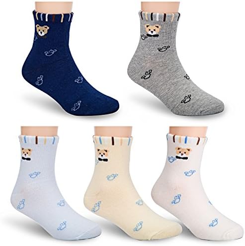 Tycipe Big Boys Design Cotton Sport Socks 5 pairs